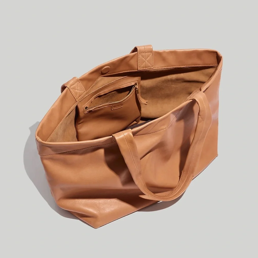Madewell Tan Leather Tote Bag